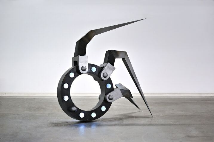 Untitled 2, black steel, 130 × 225 × 95 cm — view 3
