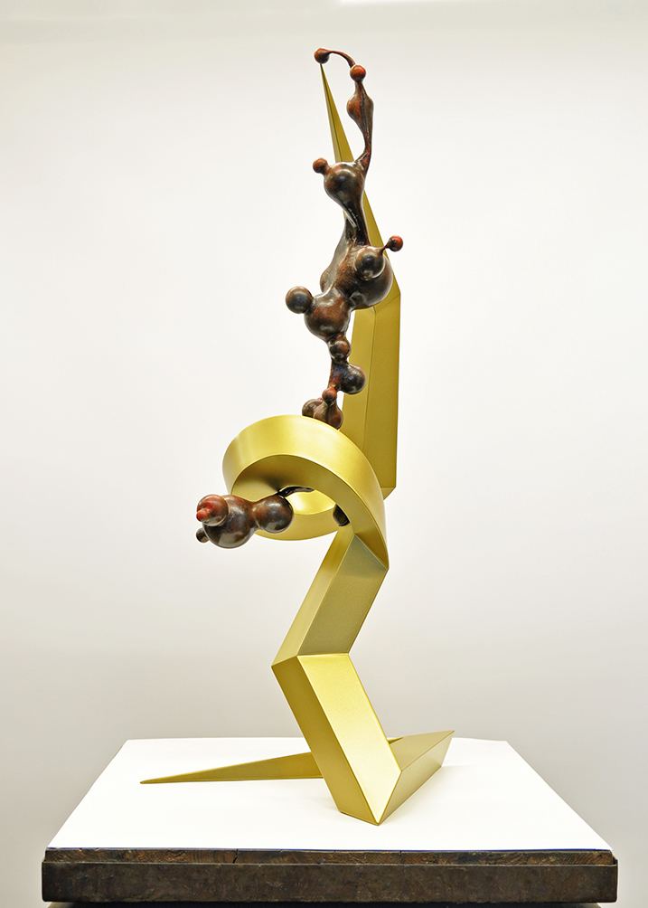 Ekspozycja, stal czarna, 100 × 40 × 40 cm — ujęcie 3